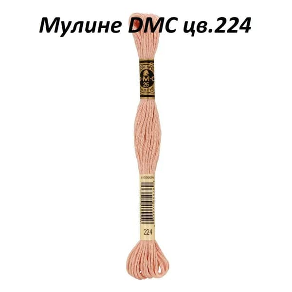 Мулине DMC цв.224, 100% хлопок, 8 метров