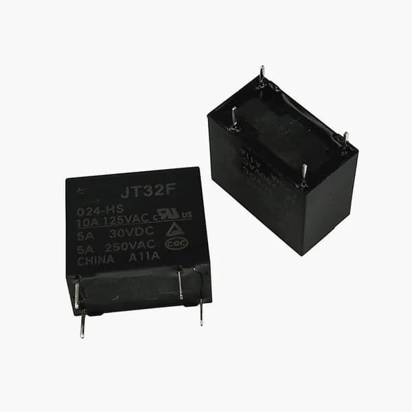 2pcs JT32F-024-HS Реле электромагнитное для автоматизации, 24 В, 5 А, 4-контактное, 1 NO-контакт