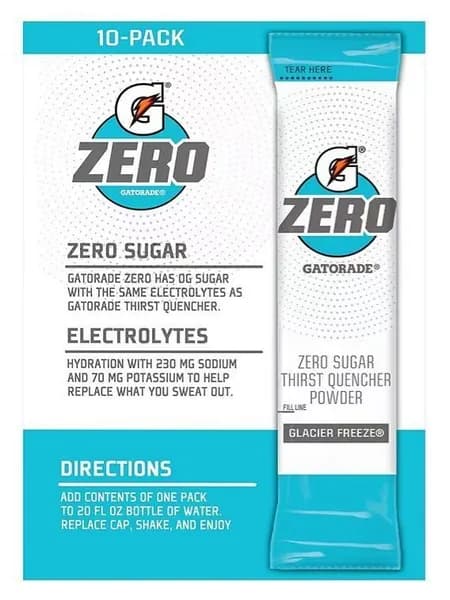 Изотонический стик Gatorade Third Quashed Powder Stick 10 упаковок с нулевым вкусом черники