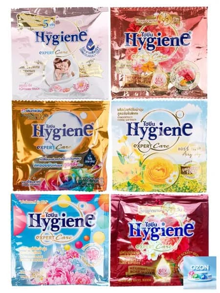 Hygiene Парфюмированный кондиционер для мягкости белья Микс пробников, набор 6 шт по 20 мл
