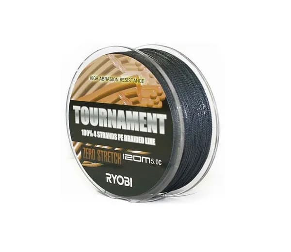 Шнур RYOBI PE TOURNAMENT 4* 120m d-0.286 #14kg Grey RB4G286