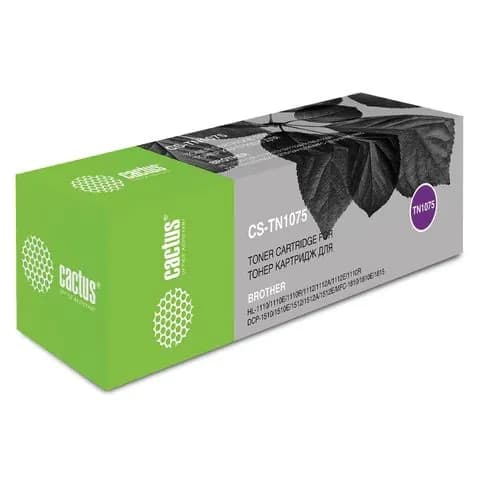 Картридж CACTUS CS-TN1075, BROTHER HL-1110R/DCP-1512R/MFC-1815R, 1000 стр., черный (CS-TN1075)