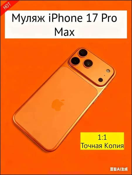 Оранжевая модель iphone17Pro Max (для фото и видео)
