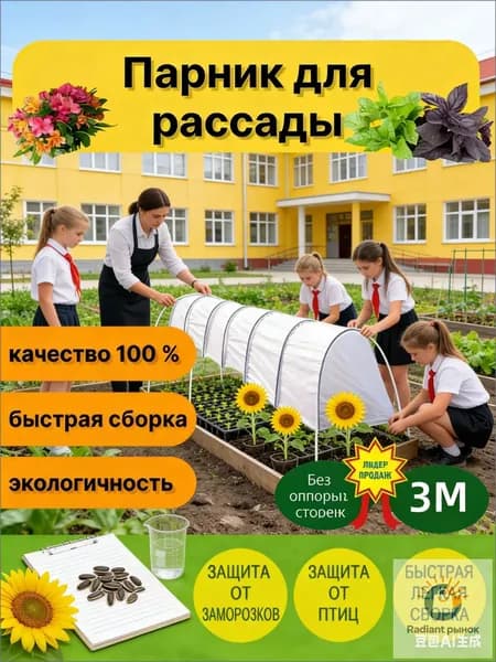 Парник, теплица домиком SADAS12_j-JCSZ00125111810000006134-8 3х1.2х1м