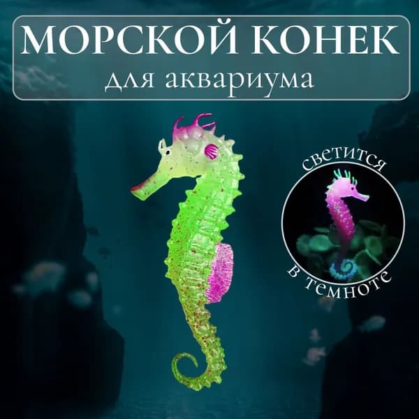 Морской конек в аквариум / Декорация и украшение в аквариум