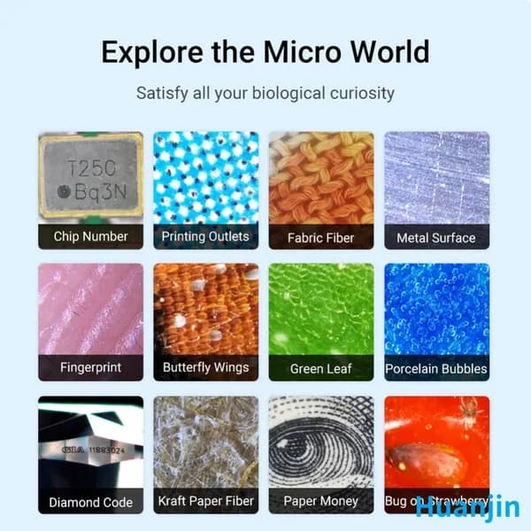 Микроскоп-зажим для телефона 60X с LED-подсветкой, увеличитель для чтения и инструментов