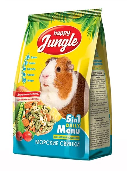 Корм для грызунов HAPPY JUNGLE для морских свинок (400 гр)