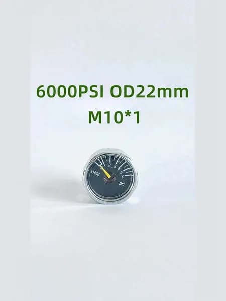 Манометр 6000PSI, D22, M10*1, Леший 2, для винтовки, для баллона, PCP PAINTBALL