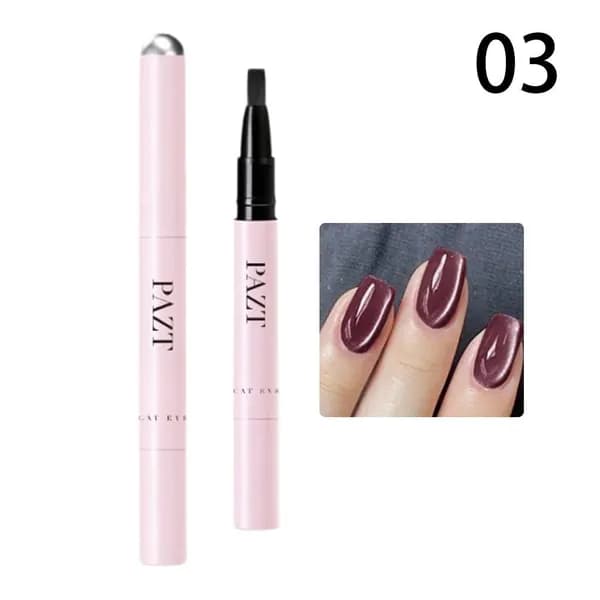 Гель-лак PAZT CAT EYE 01 молочно-розовый с магнитным эффектом