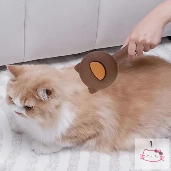 Щетка для домашних животных с массажными и очищающими иголками из нержавеющей стали, портативная самоочищающаяся щетка для ухода за шерстью с одним нажатием кнопки