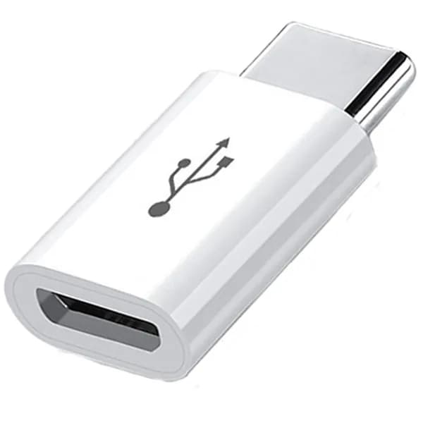 Переходник Micro USB мама USB-C папа , Белый