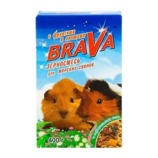 BraVa Корм для морских свинок , овощи и фрукты, 400 г