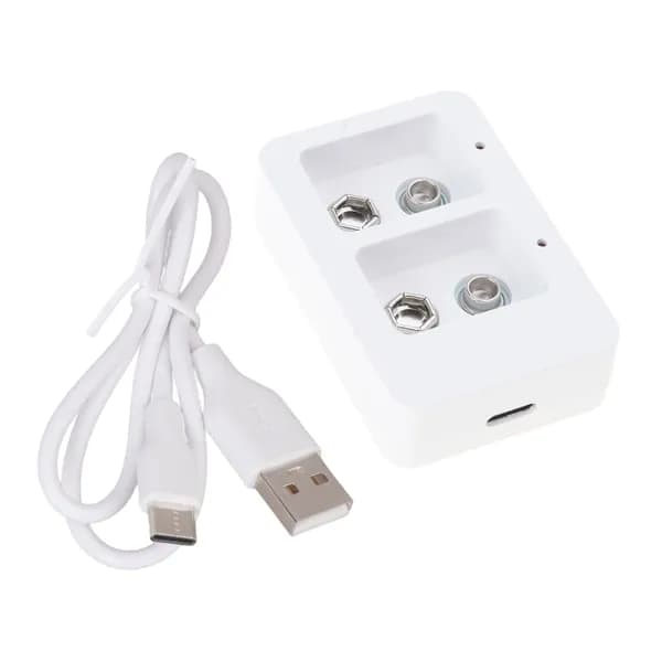 2-слотовое зарядное устройство для аккумуляторов c USB-станцией 9 В NiMH