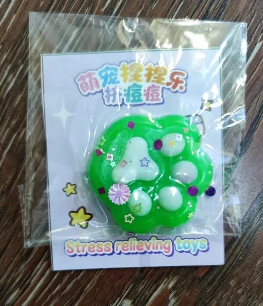 Лапки 5*5 карт ярко зеленые антистресс
