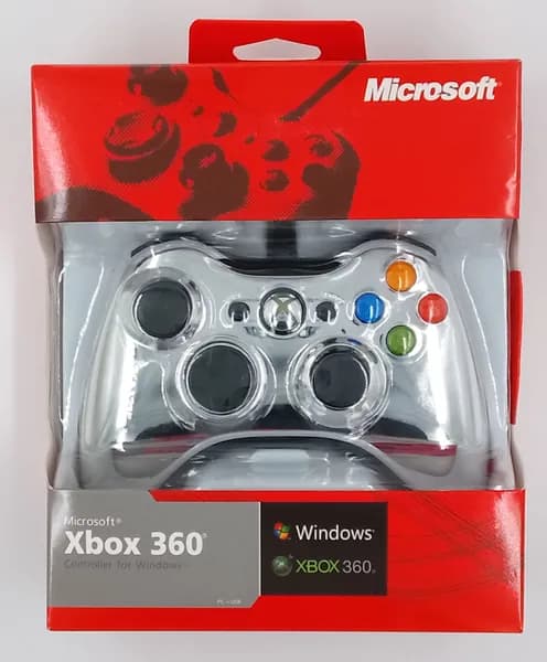 Геймпад проводной для Xbox 360 и PC,(Chrome Silver)