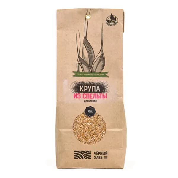 Крупа из спельты дробленая "Черный хлеб", 500 г