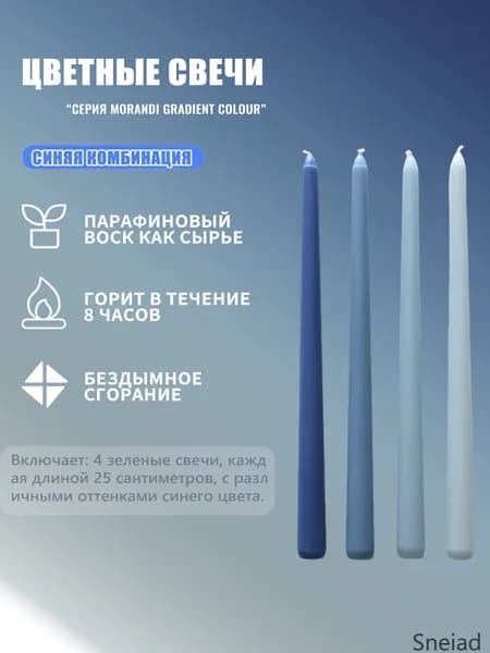 Свечи церковные цифра 5 "Свежий", 25 см х 2.5 см, 4 шт