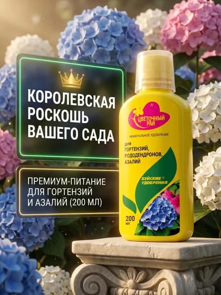Удобрения для сада и огорода, удобрение для гортензий, для цветов 200 мл
