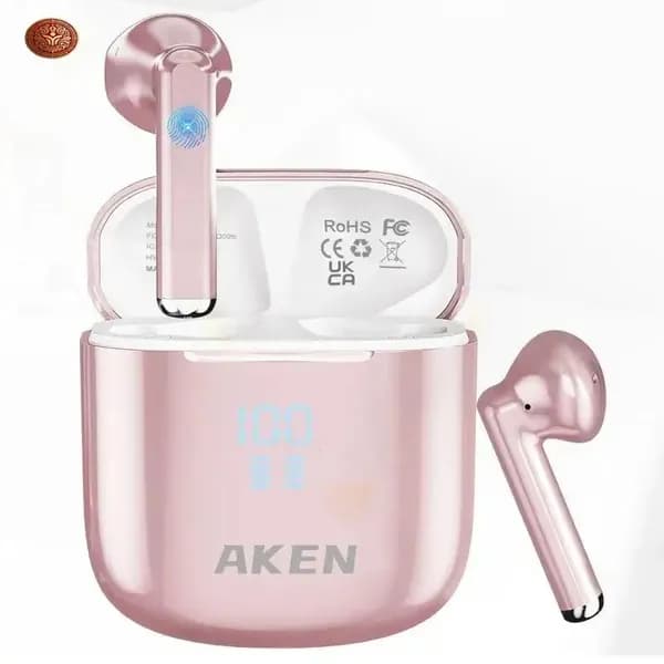 Наушники беспроводные с микрофоном, Bluetooth, USB Type-C, золотой