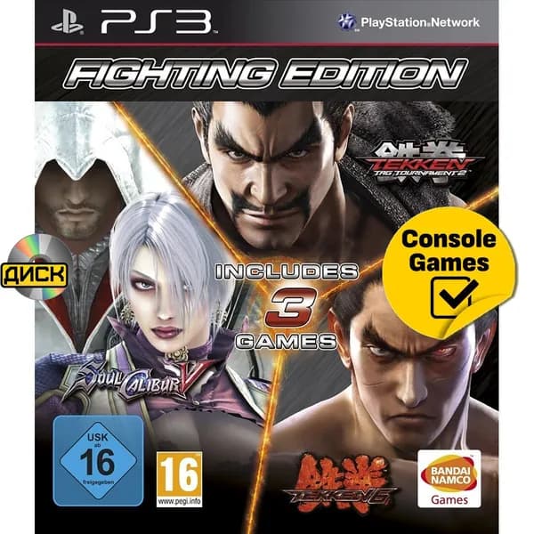 Игра PS3 Fighting Edition (Tekken 6+SoulCalibur 5+Tekken Tag Tournament 2) (PlayStation 3