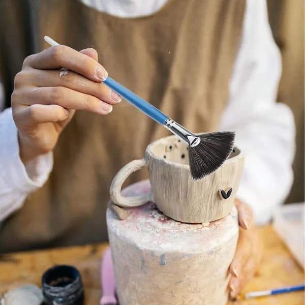 Кисть Форма Фена, Нейлоновые Волокна, Для Керамической Глазури, 1 Штука