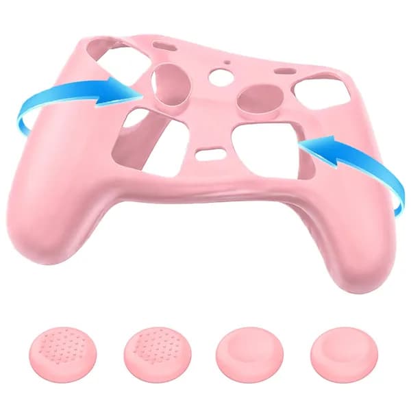 Силиконовый чехол для Steam Controller 2 (2026), розовый, противоскользящий