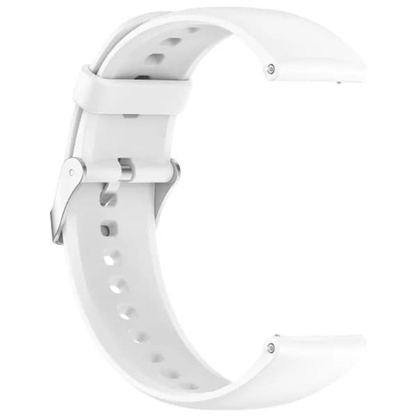 (1 комплект) Силиконовый ремешок CMF Watch Pro 1/2 со стальной пряжкой-белый