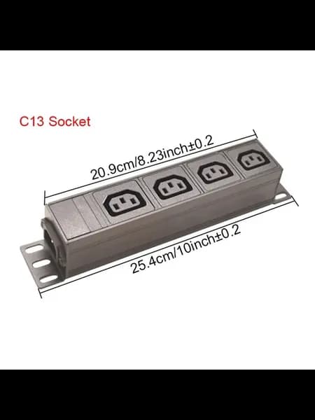 PDU 10" C13 Socket-4, C14 Plug, 1.5m