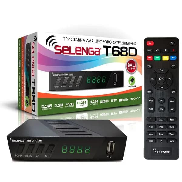 Приемник эфирный DVB-T/T2 Т68D SELENGA