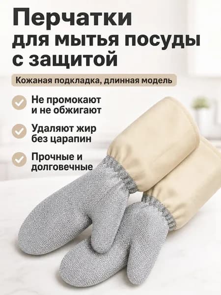 Перчатки для рыбалки dishglove-leatherlong, 1 пара