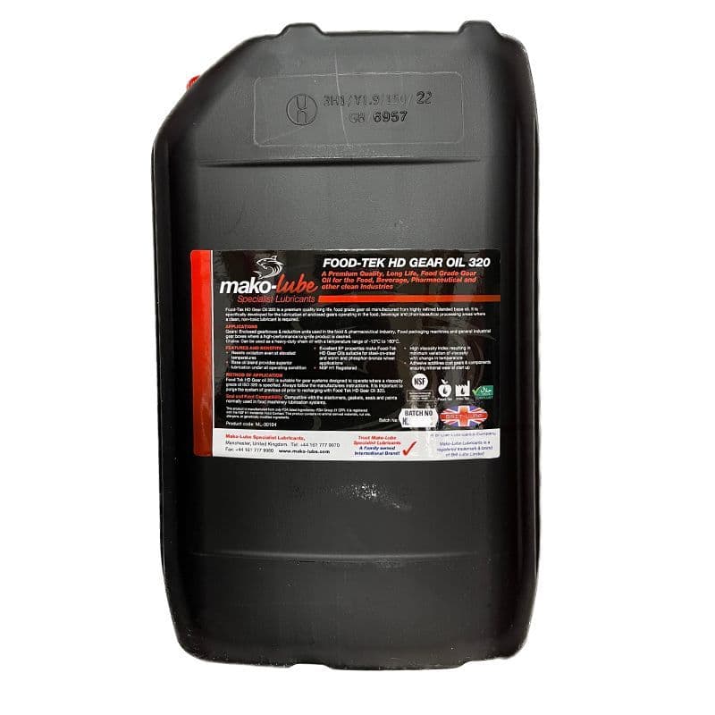 FOOD-TEK HD GEAR OIL 320 (канистра 20 л) Редукторное синтетическое масло для повышенных нагрузок (Mako-Lube)