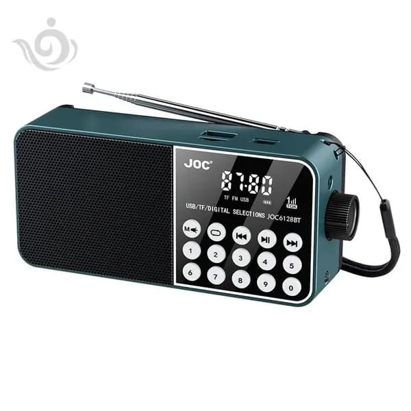 Магнитола FM-радио Светодиодный цифровой дисплей USB-накопитель Стерео MP3-плеер, 5 Вт, серый