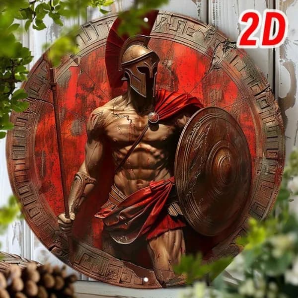 Классный логотип "Средневековый рыцарь", круглый металл, 20x20см