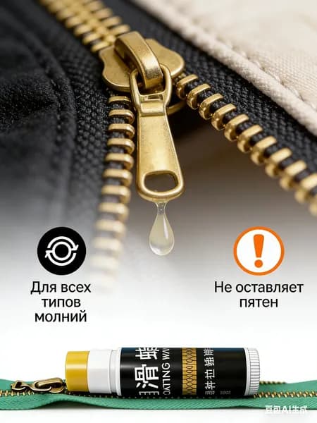 Средство для ухода за одеждой Масло-смазка для молний