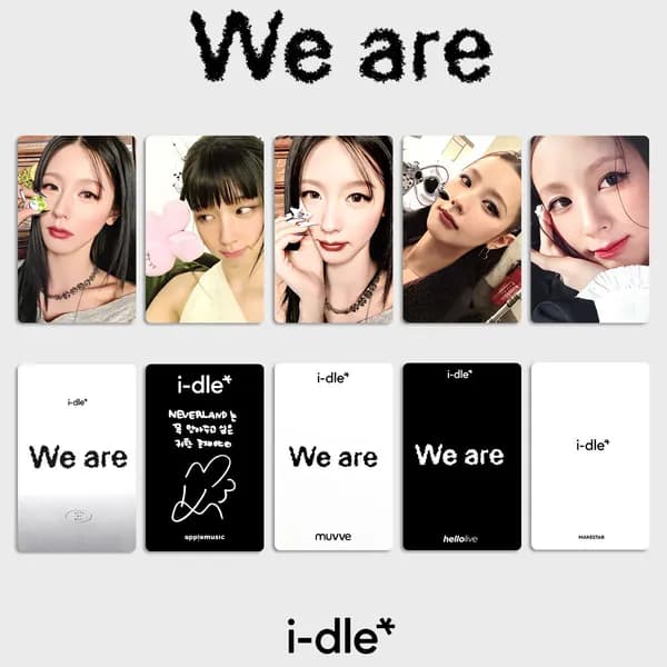 Карточки (G)I-DLE K-pop карточки коллекционные кпоп карты 5.4*8.6cm 5 шт