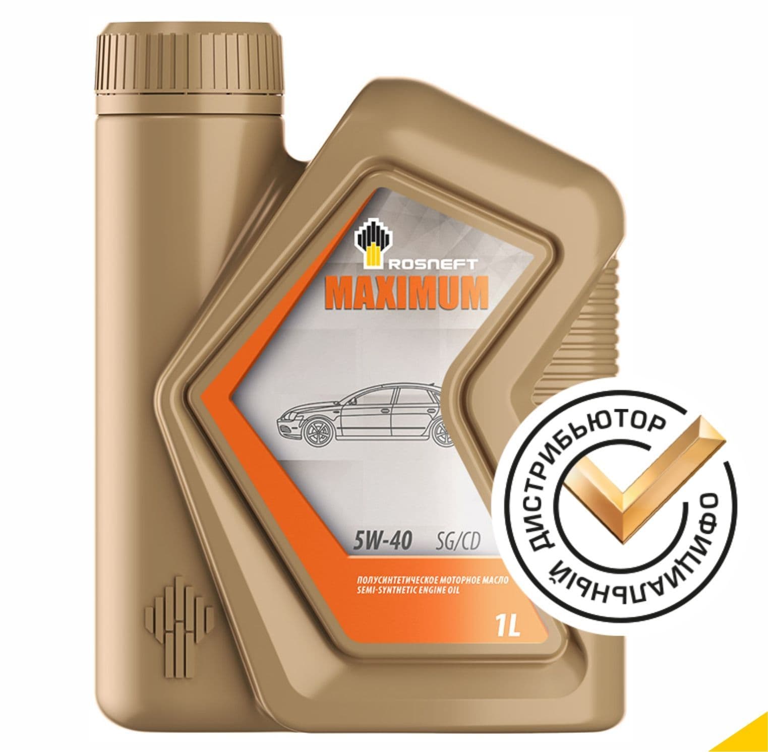Rosneft MAXIMUM 5W-40 Масло моторное, Полусинтетическое, 1 л