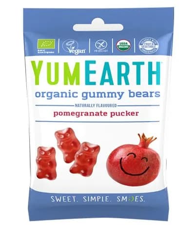 Жевательные мишки YumEarth с гранатовым вкусом 50 гр