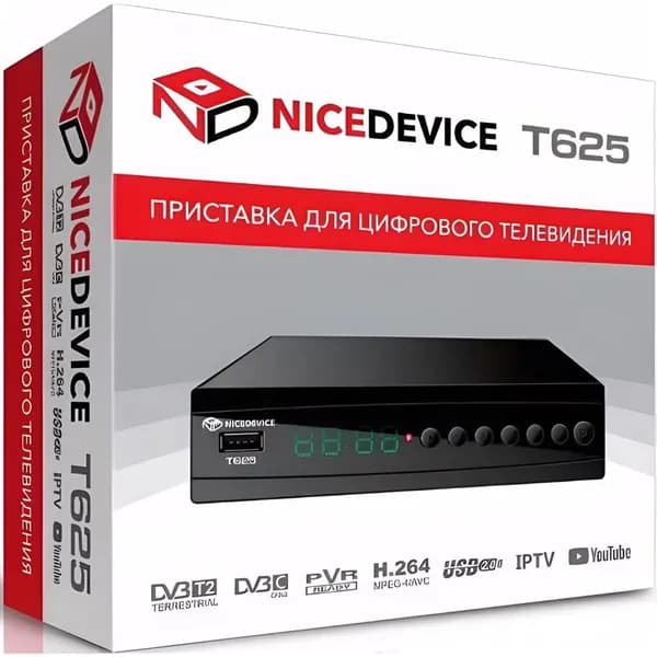 ТВ-приставка NICEDEVICE T625, DVB-T2/C.