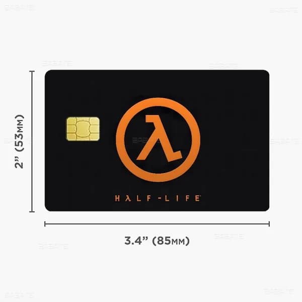 Half-Life Халф-Лайф Наклейка на банковскую карту, водостойкая антицарапинная защитная