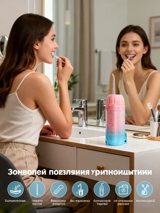 Чистка зубов ирригатор