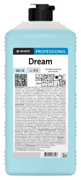 Моющее средство для посуды с усиленным обезжиривающим действием DREAM, 1 л