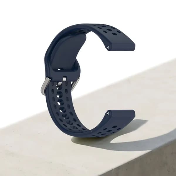 Силиконовый ремешок для часов Amazfit Bip Max и BiP6, 22 мм, синий, с двойными вентиляционными отверстиями