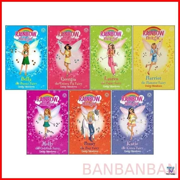 Набор книг Rainbow Magic на английском языке 7 книг детская серия фэнтези для девочек обучение чтению