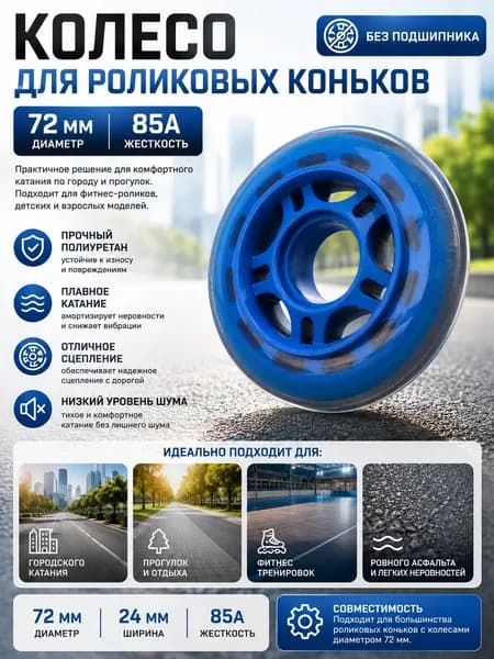 Колесо для роликов 72 мм