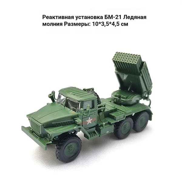 Сборная модель РСЗО 4D Урал Град (Ural Grad), масштаб 1:72, военная техника для сборки, пластиковый конструктор