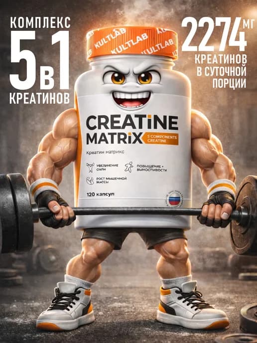 Креатиновый комплекс Creatine matrix, 5 типов креатина