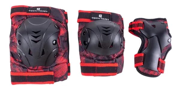 Комплект защиты Safe fit adult 1.0, red, S