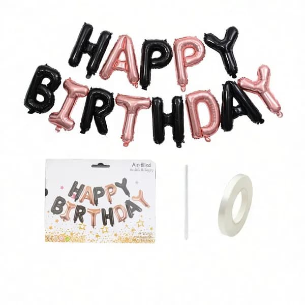 Воздушные шары на день рождения с надписью Happy Birthday, фольгированный баннер для украшения праздника, вечеринки и декора