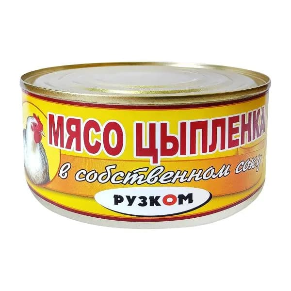 Мясо цыпленка Рузком в собственном соку 325г