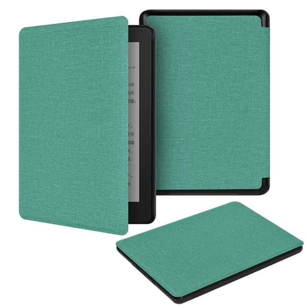 Чехол для Kindle Paperwhite 12 (2024) и Colorsoft Signature Edition (7 ), зелёный, водонепроницаемая ПУ кожа